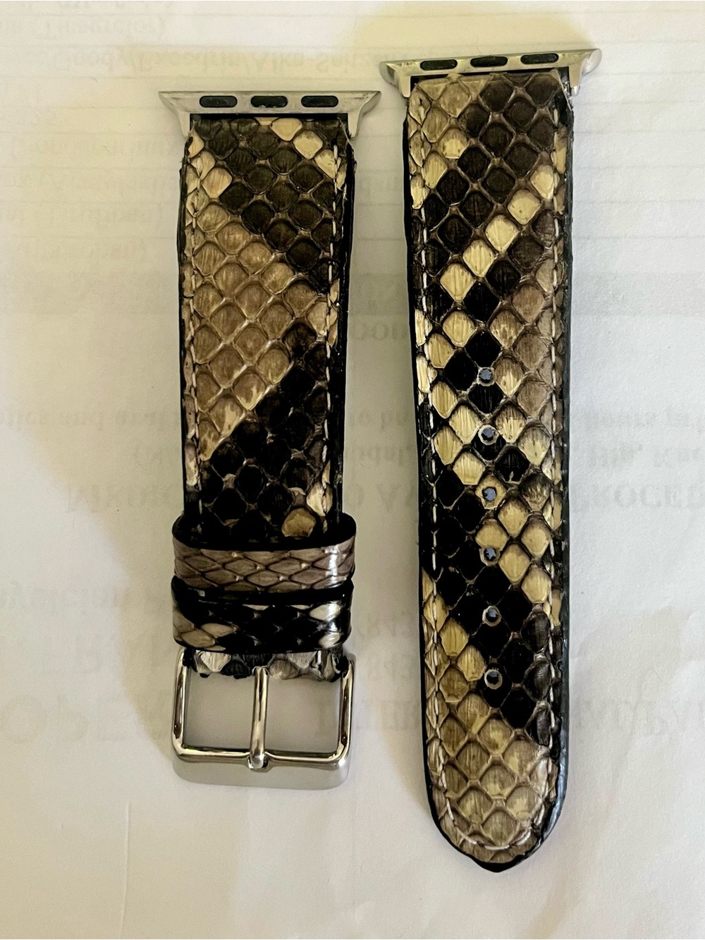 Taxidermy Brand Natural Python Apple Watch size 38 watch band